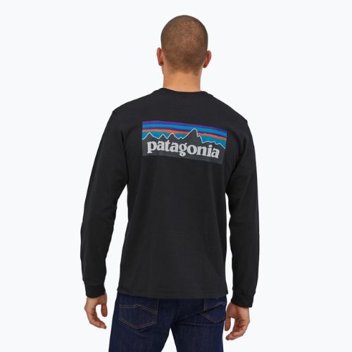 Чоловічий трекінговий лонгслів Patagonia P-6 Logo Responsibili чорний