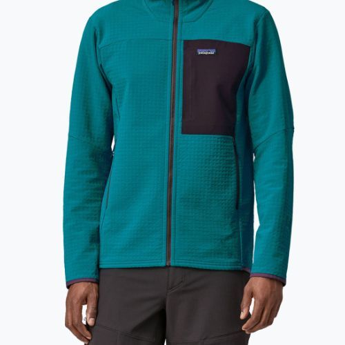 Чоловіча софтшелл-куртка Patagonia R2 TechFace із страхувальним поясом синього кольору