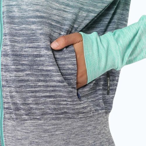 Жіноча безшовна бігова куртка ASICS Nagino Run aurora green/blue expanse