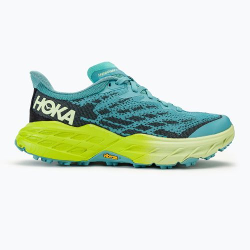 Кросівки для бігу жіночі HOKA Speedgoat 5 coastal shade/green glow