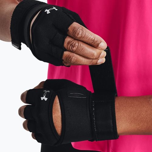 Жіночі тренувальні рукавички Under Armour M'S Weightlifting чорний/чорний/сріблястий