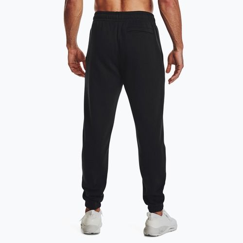 Штани для тренувань чоловічі Under Armour Essential Fleece Joggers black/white