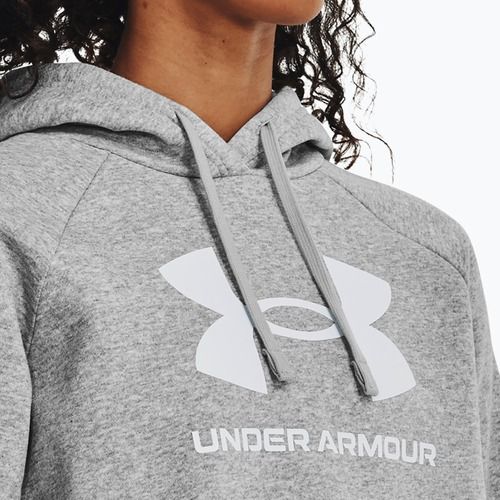 Кофта жіноча Under Armour Rival Fleece Big Logo Hoody mod gray light heather/white