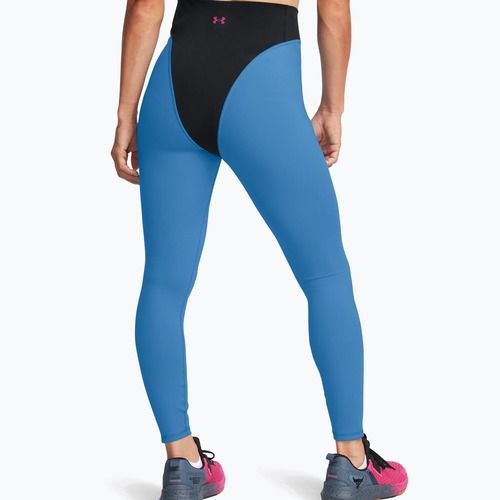 Легінси для тренувань жіночі Under Armour Project Rock LG Grind Ankle Leg black/viral blue/astro pink