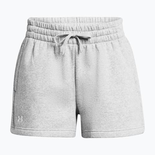 Шорти для тренувань жіночі Under Armour Rival Fleece mod gray light heather/white