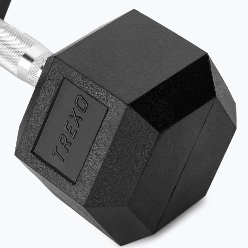 Гантеля прогумована TREXO Hex 17.5 кг