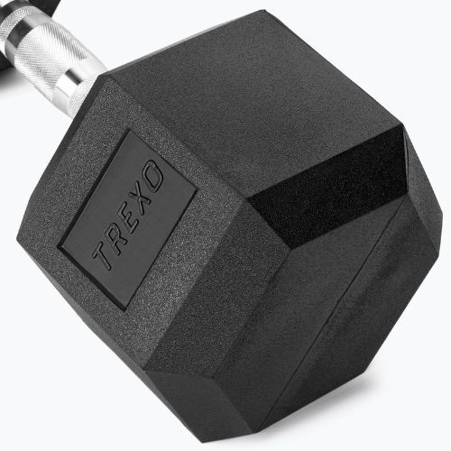 Гантеля прогумована TREXO Hex 30 кг