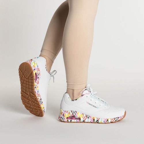 Черевики жіночі SKECHERS Uno Loving Love white/multi