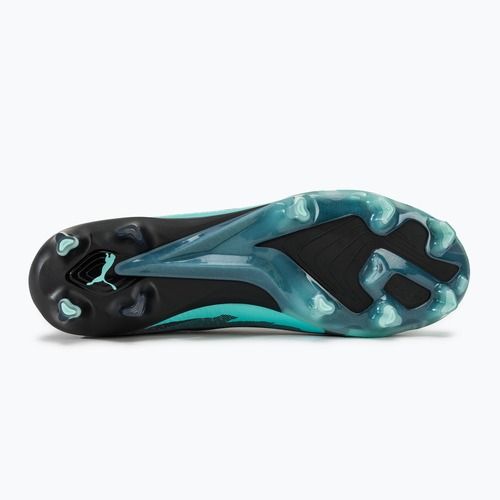 Футбольні бутси PUMA Ultra Ultimate Rush FG/AG сірі / пума білі / електро аква