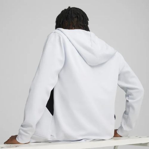 Чоловічий тренувальний світшот PUMA Fit Double Knit FZ Hoodie сріблястий туман