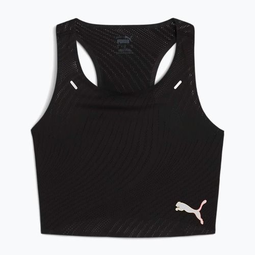 Топ для бігу жіночий PUMA Run Ultraspun Crop puma black/ fireglow
