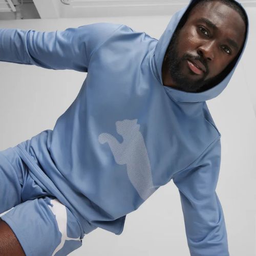Чоловічий тренувальний світшот PUMA Train All Day Big Cat Hoodie zen blue