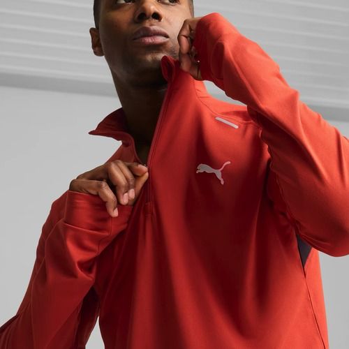 Кофта для бігу чоловіча PUMA Run Cloudspun 1/4 Zip mars red