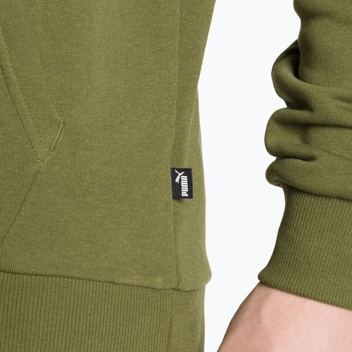 Чоловіче двокольорове худі PUMA Essentials+ з великим логотипом TR оливково-зеленого кольору