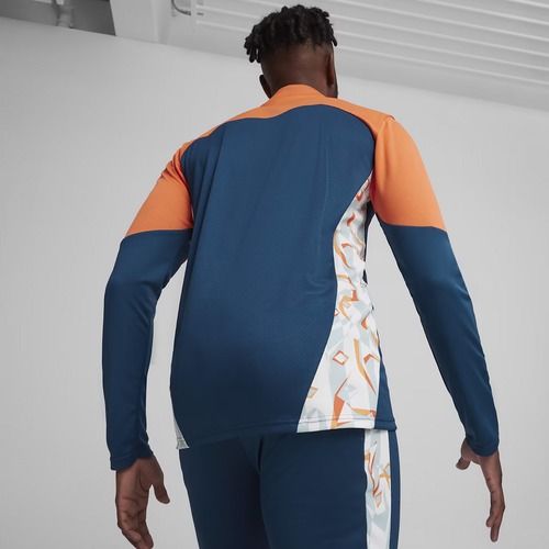 Кофта футбольна чоловіча PUMA Neymar Jr Creativity 1/4 Zip Top ocean tropic/hot heat