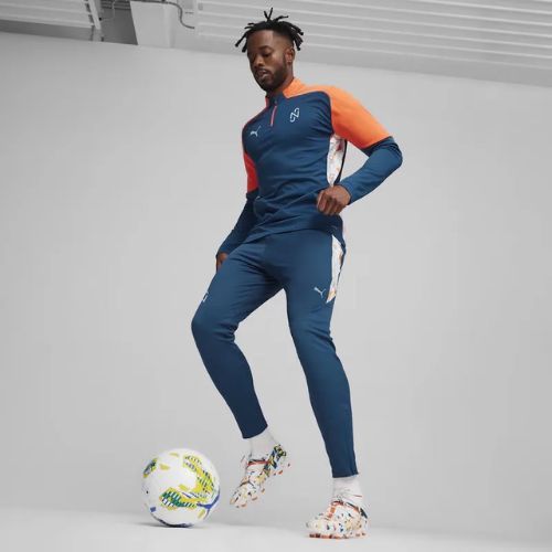 Кофта футбольна чоловіча PUMA Neymar Jr Creativity 1/4 Zip Top ocean tropic/hot heat
