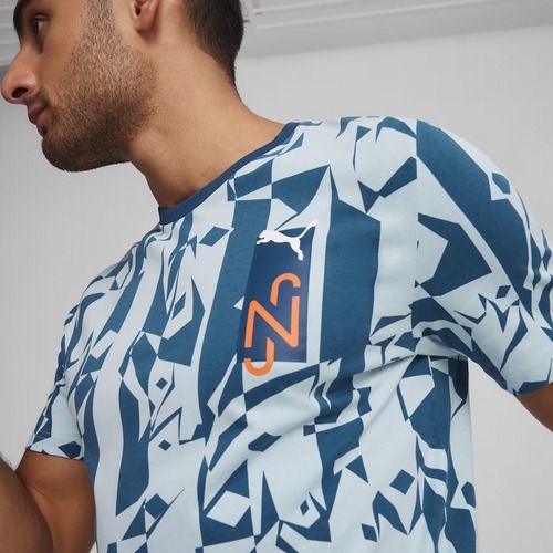 Чоловіча футбольна футболка PUMA Neymar Jr Creativity Logo ocean tropic / бірюзовий прибій