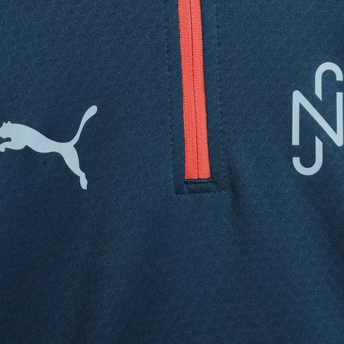 Кофта футбольна дитяча PUMA Neymar JR Creativity 1/4 Zip Top ocean tropic/hot heat