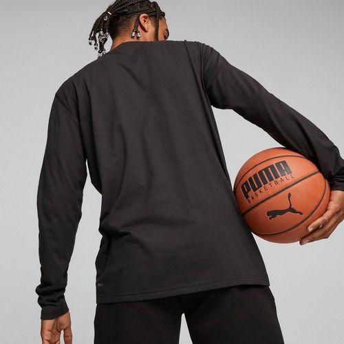 Лонгслів баскетбольний чоловічий PUMA Hoops Team Drycell LS Tee puma black