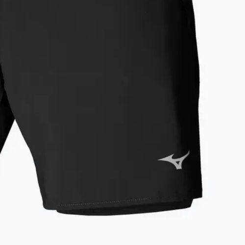 Шорти для бігу чоловічі Mizuno Core 7.5 2in1 black