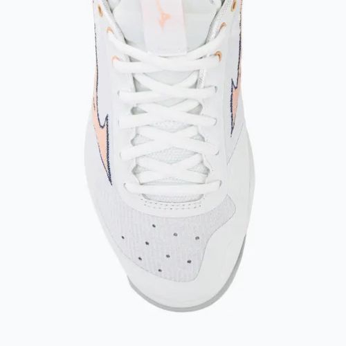 Кросівки для волейболу жіночі Mizuno Wave Luminous 2 white/navy peony/peach parfait