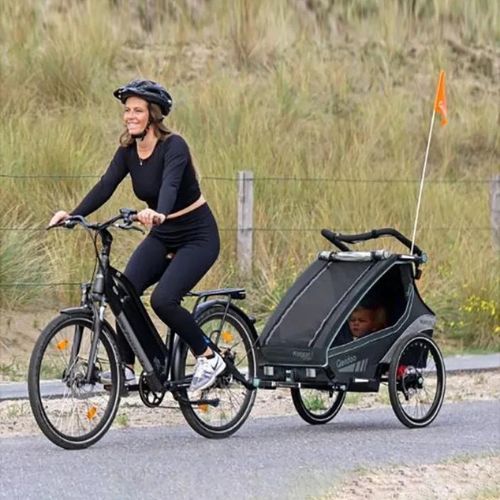 Велосипедний причеп Qeridoo Kidgoo 2 dark navy/blue