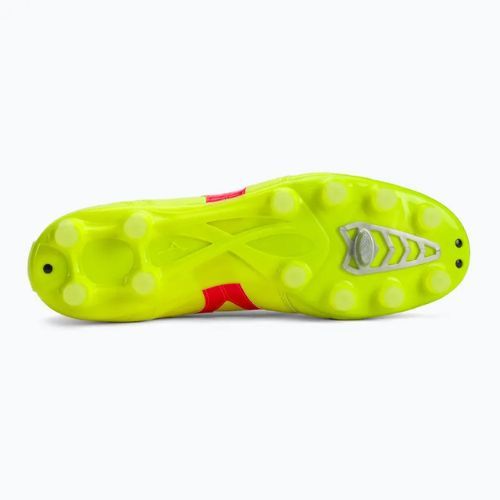 Кросівки футбольні чоловічі Mizuno Morelia II Pro MD safety yellow/fiery coral 2/galaxy silver