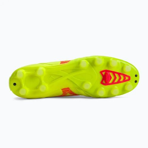 Кросівки футбольні чоловічі Mizuno Morelia Neo IV Pro MD safety yellow/fiery coral 2/galaxy silver