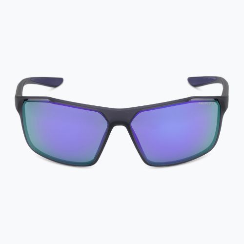 Чоловічі сонцезахисні окуляри Nike Windstorm матовий грейдірон/фіолетовий з дзеркальним покриттям