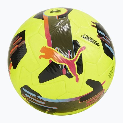 М'яч футбольний PUMA Orbita 1 TB FIFA Quality Pro lemon tonic/multicolor розмір 5