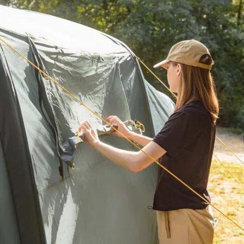 Надувна кемпінгова палатка на 8 осіб KADVA AIRcamp 8.44 зелена