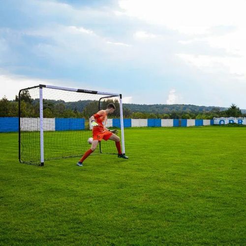 Ворота футбольні OneTeam One Square 300 x 200 см stal ocynkowana biała/чорний