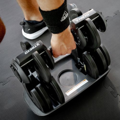 Регульована гантель XTREXO TXO-B4W003 18 кг чорна