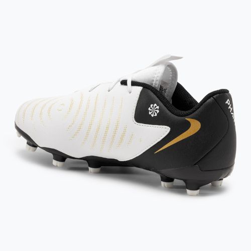 Кросівки футбольні дитячі Nike Phantom GX II Academy FG/MG Junior white/metallic gold coin/black