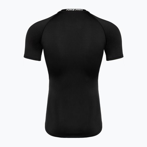 Футболка тренувальна чоловіча Nike Pro Dri-Fit Tight SS Fitness black/white