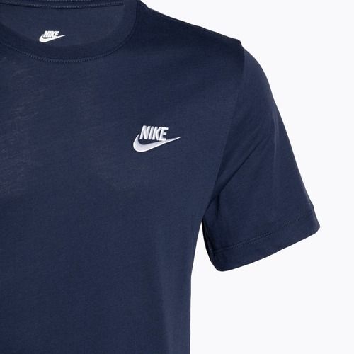 Футболка чоловіча Nike Sportswear Club black midnight navy/white