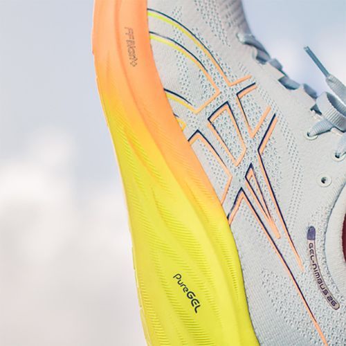 Кросівки для бігу чоловічі ASICS Gel-Nimbus 26 Paris cool grey/safety yellow