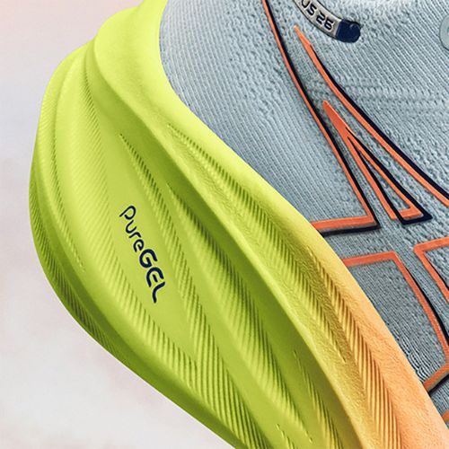 Кросівки для бігу чоловічі ASICS Gel-Nimbus 26 Paris cool grey/safety yellow