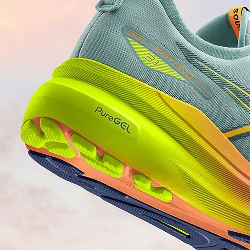 Кросівки для бігу жіночі ASICS Gel-Kayano 31 Paris light celadon/safety yellow