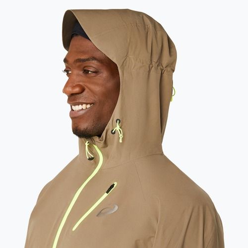 Куртка для бігу чоловіча ASICS Fujitrail Waterproof pepper