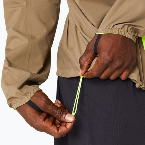 Куртка для бігу чоловіча ASICS Fujitrail Waterproof pepper