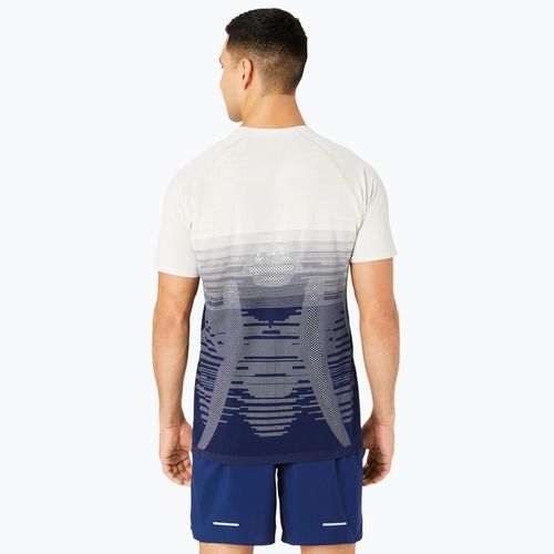 Футболка для бігу чоловіча ASICS Seamless birch/blue expanse