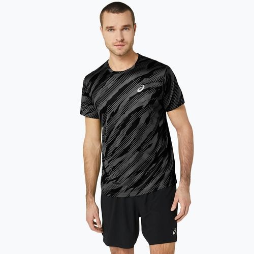 Футболка для бігу чоловіча ASICS All Over Print Top graphite grey/performance black