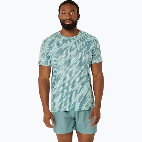 Футболка для бігу чоловіча ASICS All Over Print Top light celadon/celadon