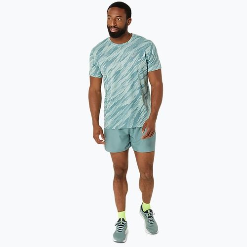 Футболка для бігу чоловіча ASICS All Over Print Top light celadon/celadon