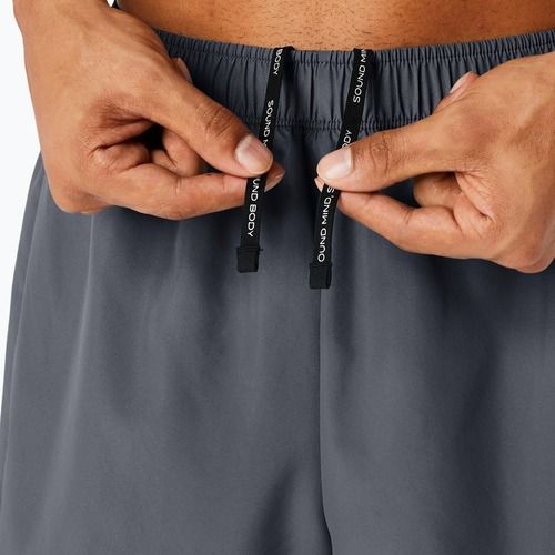 Шорти для бігу чоловічі ASICS Icon performance carrier grey / safety yellow