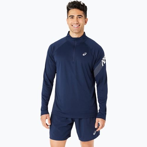 Кофта для бігу чоловіча ASICS Icon 1/2 Zip performance blue expanse