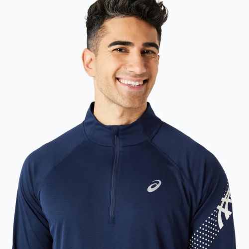 Кофта для бігу чоловіча ASICS Icon 1/2 Zip performance blue expanse