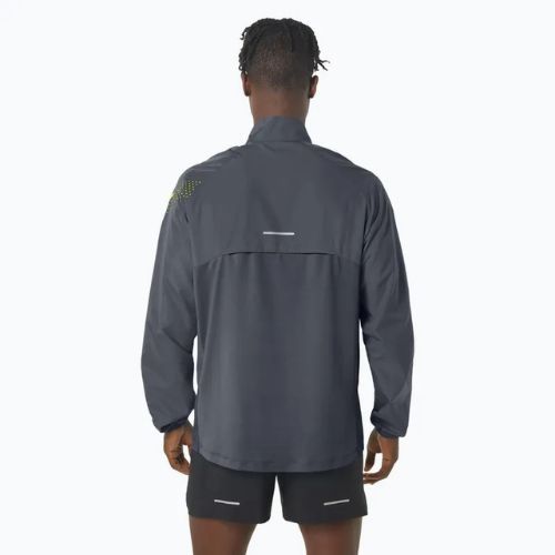 Куртка для бігу чоловіча ASICS Icon carrier grey / safety yellow