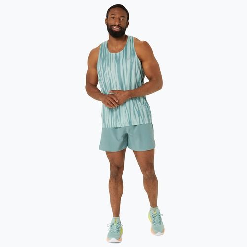 Топ для бігу чоловічий ASICS  Road All Over Print Singlet light celadon/celadon